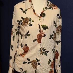 Floral Button-Up Women's Top